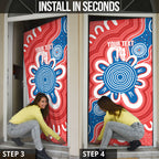 South Australia Oztag Custom Door Cover SA Piping Shrike Indigenous Art