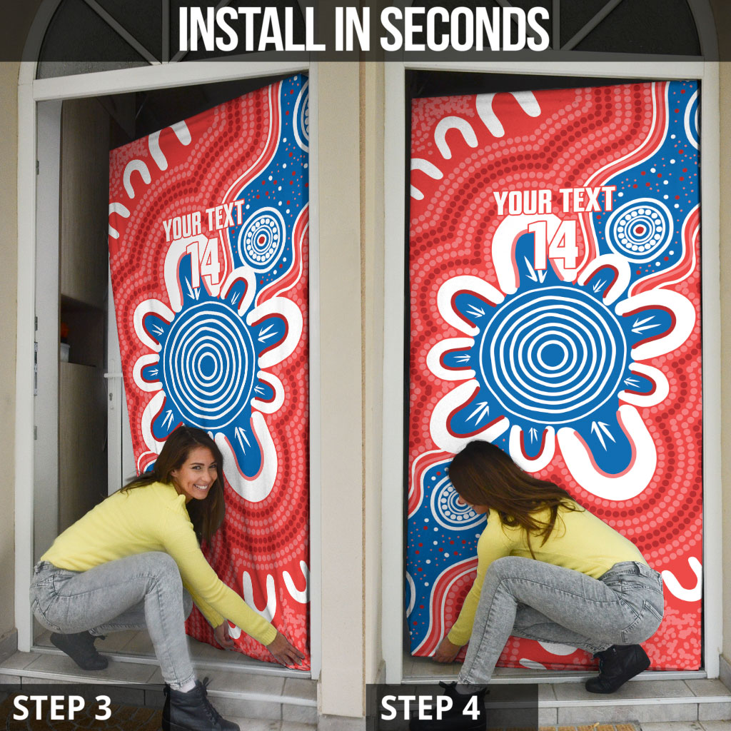 South Australia Oztag Custom Door Cover SA Piping Shrike Indigenous Art