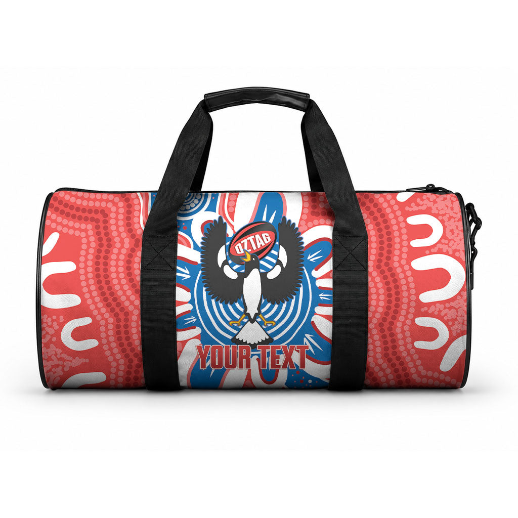 South Australia Oztag Custom Duffle Bag SA Piping Shrike Indigenous Art