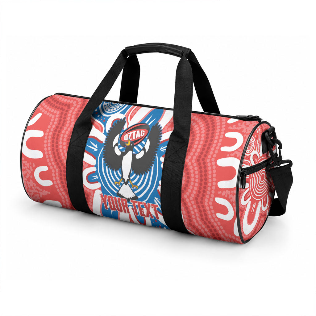 South Australia Oztag Custom Duffle Bag SA Piping Shrike Indigenous Art