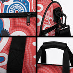 South Australia Oztag Custom Duffle Bag SA Piping Shrike Indigenous Art