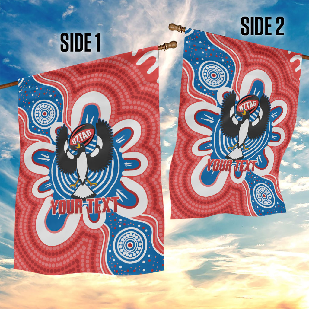 South Australia Oztag Custom Garden Flag SA Piping Shrike Indigenous Art