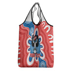 South Australia Oztag Custom Grocery Bag SA Piping Shrike Indigenous Art