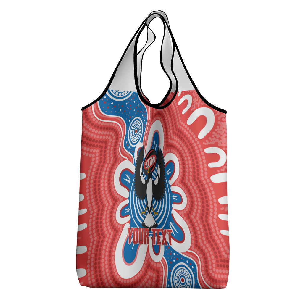 South Australia Oztag Custom Grocery Bag SA Piping Shrike Indigenous Art
