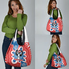 South Australia Oztag Custom Grocery Bag SA Piping Shrike Indigenous Art