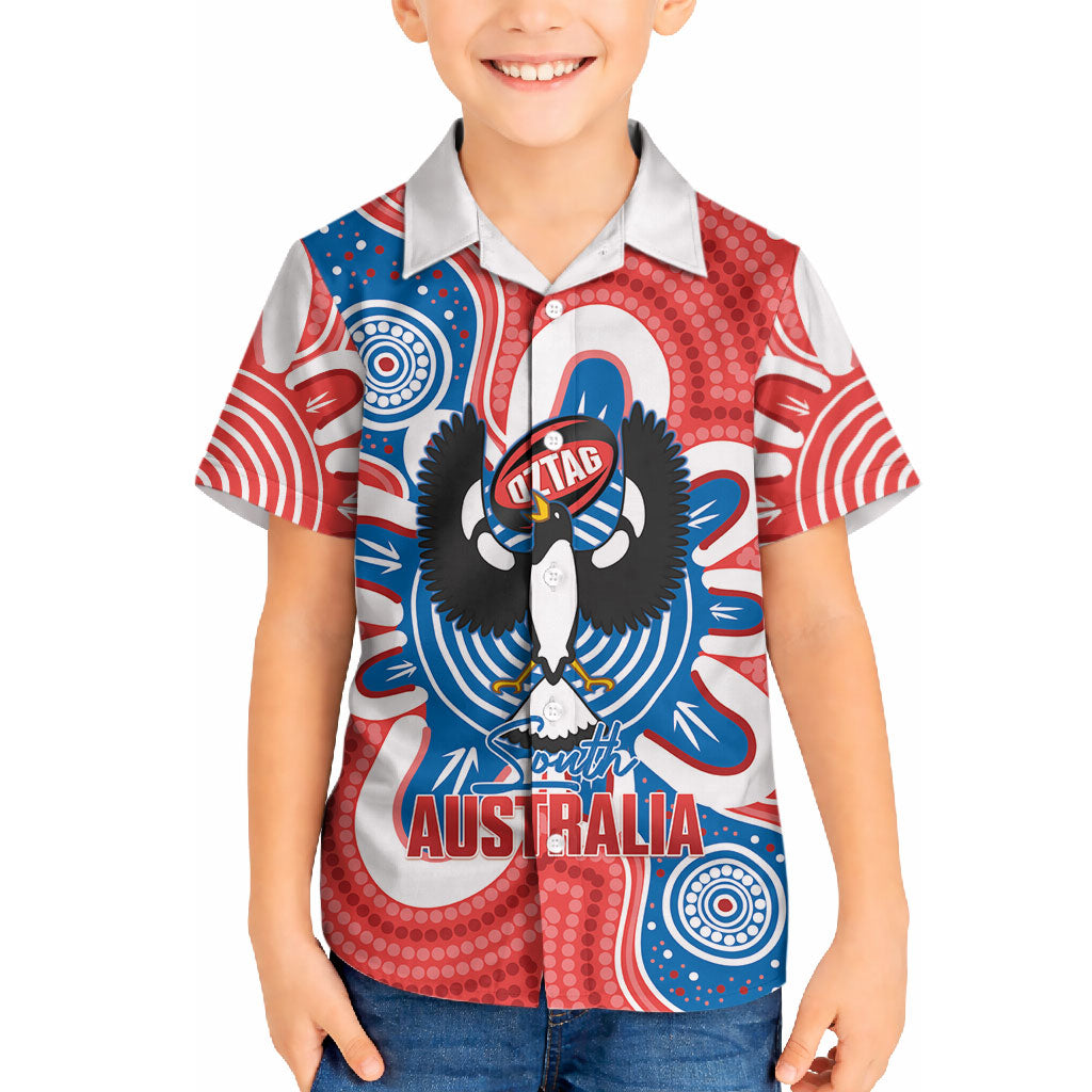 South Australia Oztag Custom Hawaiian Shirt SA Piping Shrike Indigenous Art