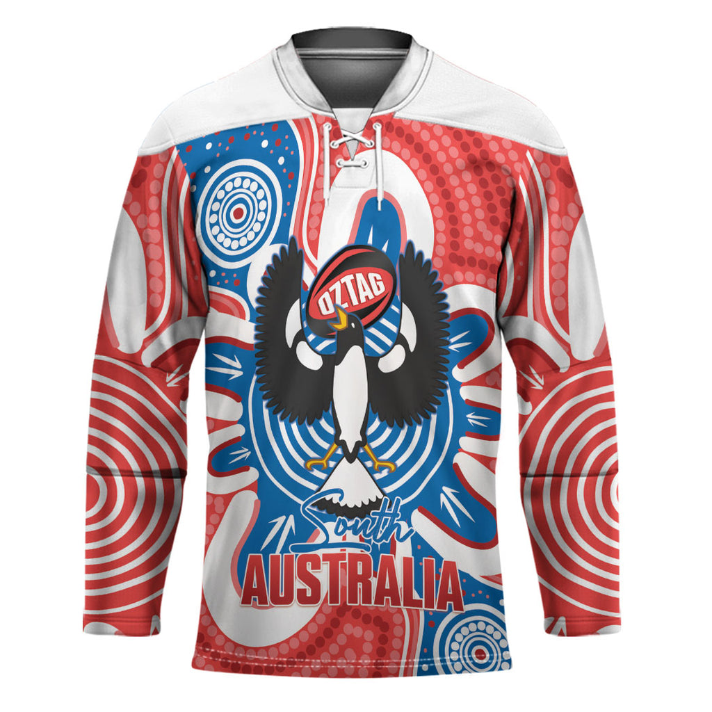 South Australia Oztag Custom Hockey Jersey SA Piping Shrike Indigenous Art