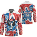 South Australia Oztag Custom Hockey Jersey SA Piping Shrike Indigenous Art