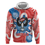 South Australia Oztag Custom Hoodie SA Piping Shrike Indigenous Art