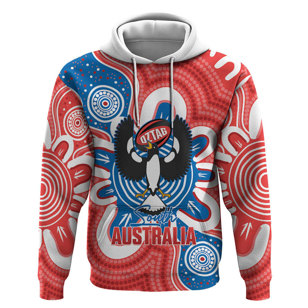 South Australia Oztag Custom Hoodie SA Piping Shrike Indigenous Art