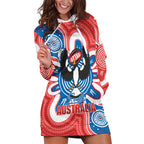 South Australia Oztag Custom Hoodie Dress SA Piping Shrike Indigenous Art