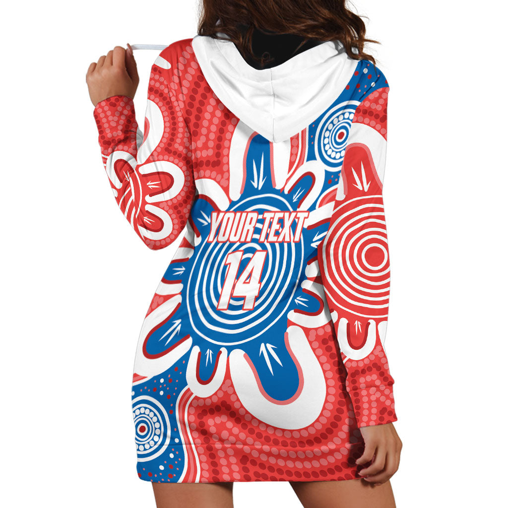 South Australia Oztag Custom Hoodie Dress SA Piping Shrike Indigenous Art