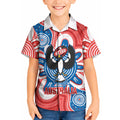 South Australia Oztag Custom Kid Hawaiian Shirt SA Piping Shrike Indigenous Art