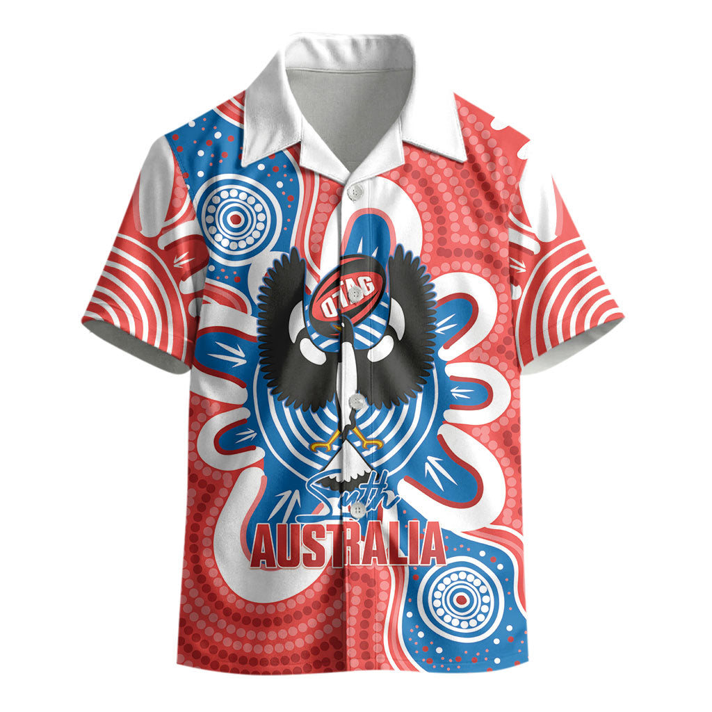 South Australia Oztag Custom Kid Hawaiian Shirt SA Piping Shrike Indigenous Art