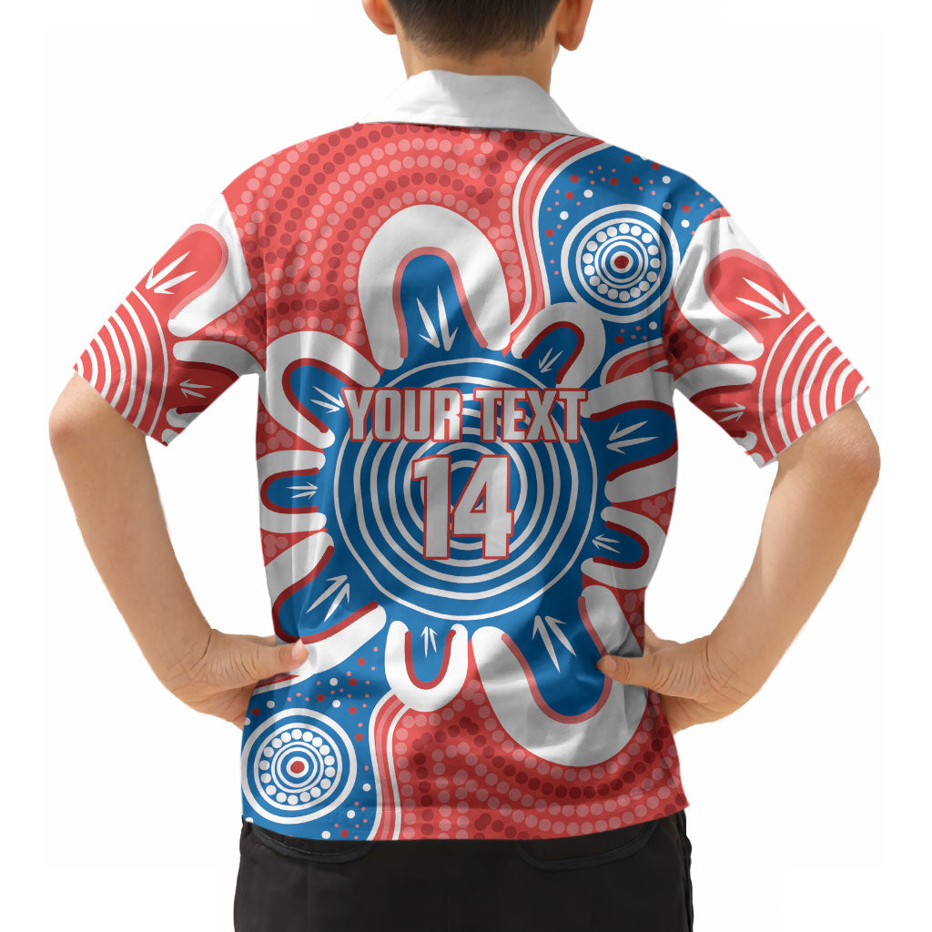 South Australia Oztag Custom Kid Hawaiian Shirt SA Piping Shrike Indigenous Art