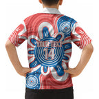 South Australia Oztag Custom Kid Hawaiian Shirt SA Piping Shrike Indigenous Art