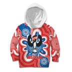 South Australia Oztag Custom Kid Hoodie SA Piping Shrike Indigenous Art