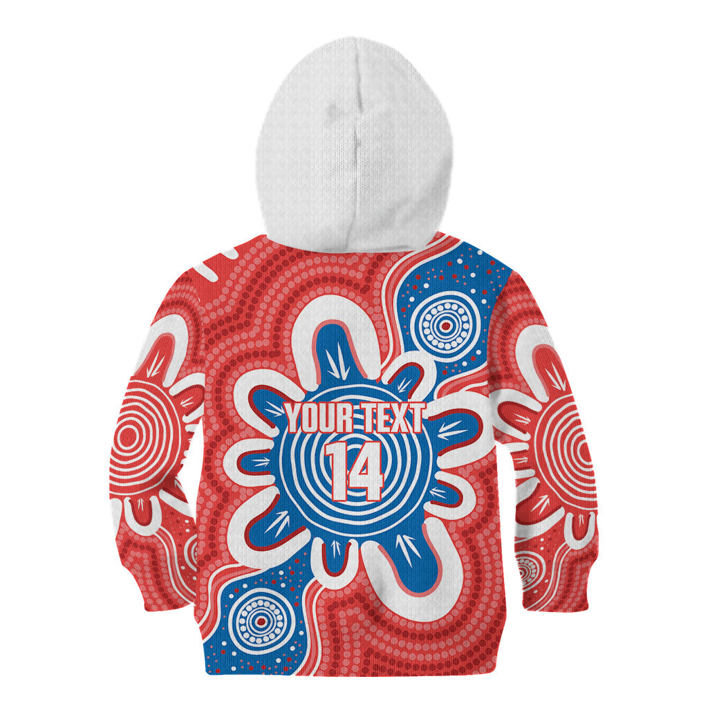 South Australia Oztag Custom Kid Hoodie SA Piping Shrike Indigenous Art