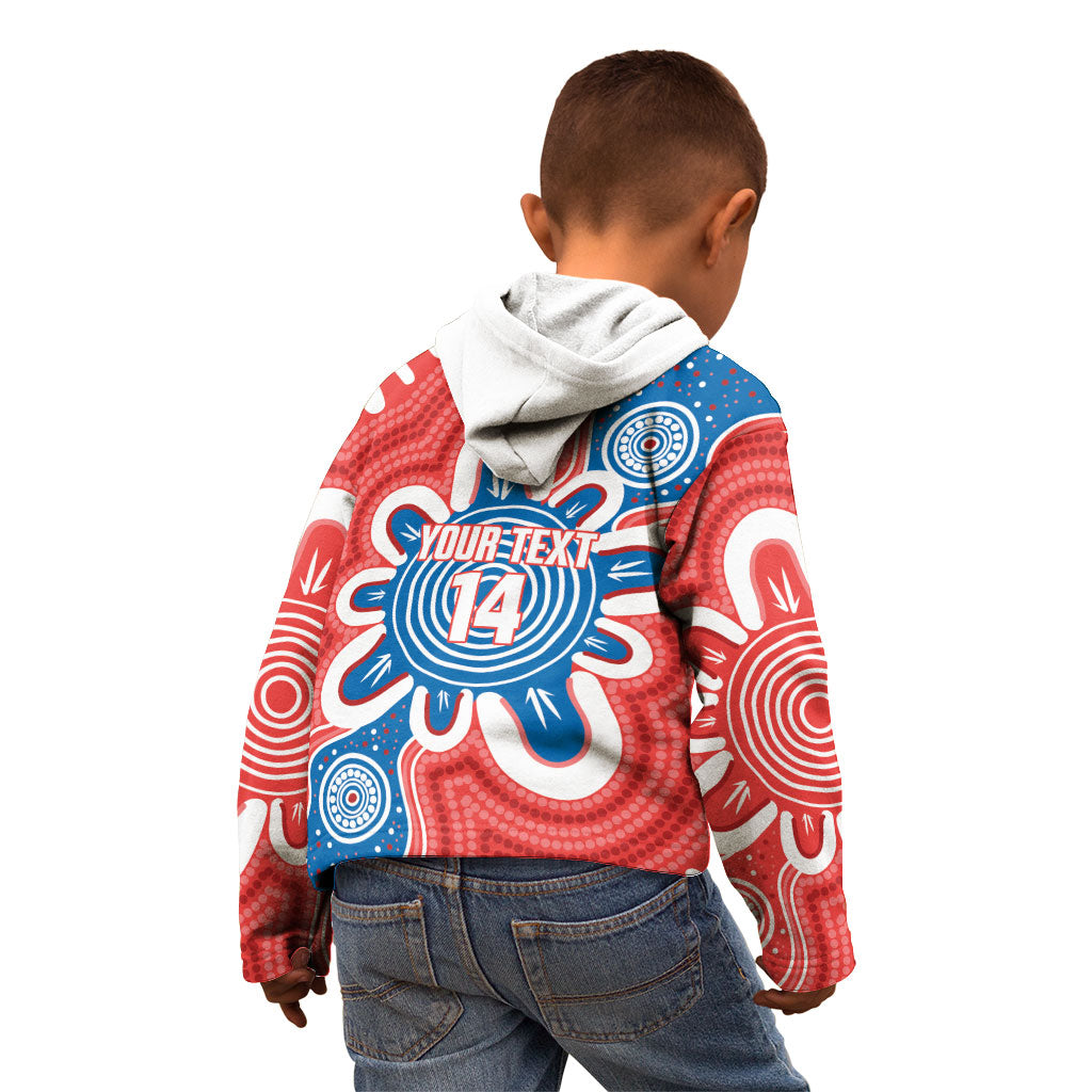 South Australia Oztag Custom Kid Hoodie SA Piping Shrike Indigenous Art