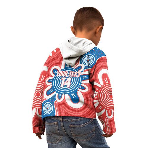 South Australia Oztag Custom Kid Hoodie SA Piping Shrike Indigenous Art