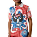 South Australia Oztag Custom Kid Polo Shirt SA Piping Shrike Indigenous Art