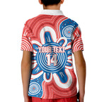 South Australia Oztag Custom Kid Polo Shirt SA Piping Shrike Indigenous Art