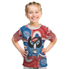 South Australia Oztag Custom Kid T Shirt SA Piping Shrike Indigenous Art