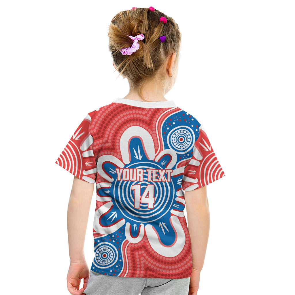 South Australia Oztag Custom Kid T Shirt SA Piping Shrike Indigenous Art