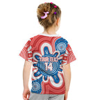 South Australia Oztag Custom Kid T Shirt SA Piping Shrike Indigenous Art