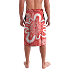 South Australia Oztag Custom Lavalava SA Piping Shrike Indigenous Art