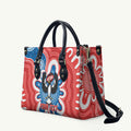 South Australia Oztag Custom Leather Bag SA Piping Shrike Indigenous Art