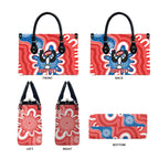 South Australia Oztag Custom Leather Bag SA Piping Shrike Indigenous Art