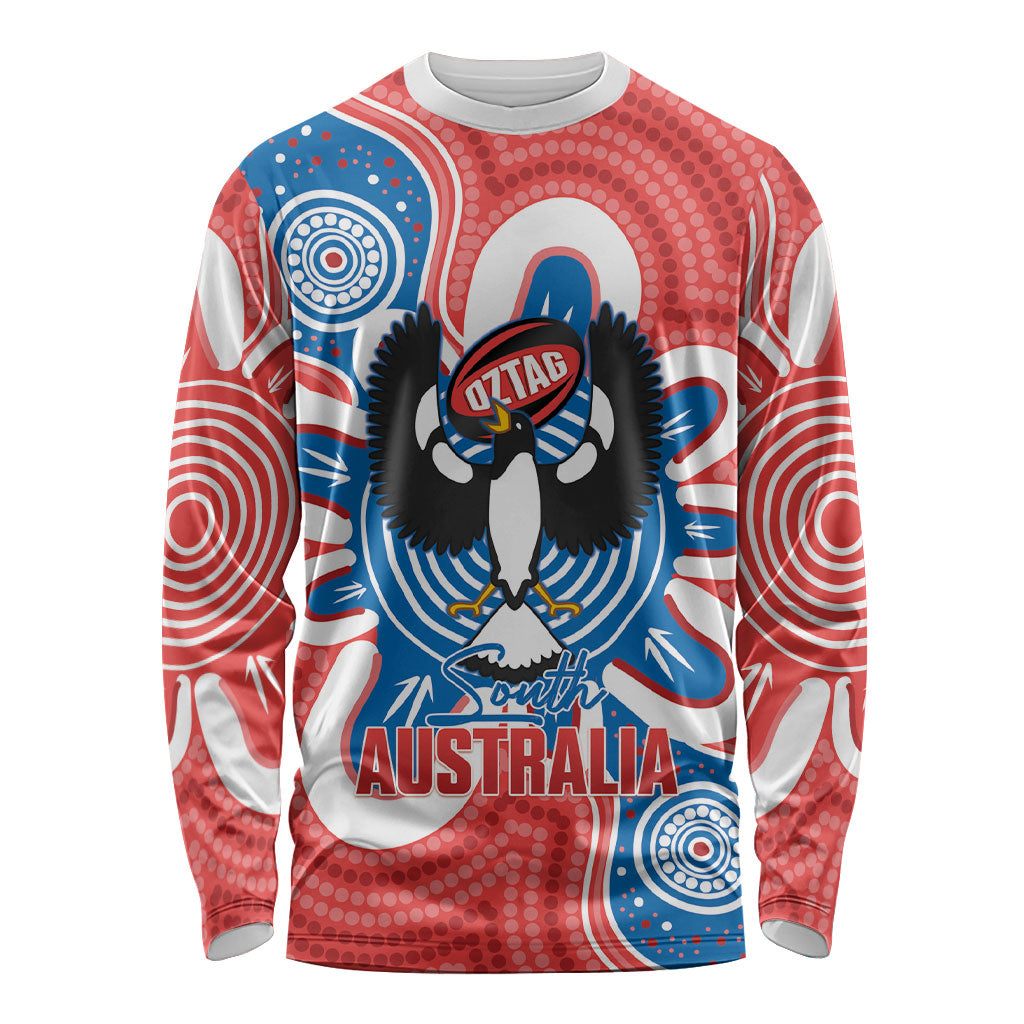 South Australia Oztag Custom Long Sleeve Shirt SA Piping Shrike Indigenous Art