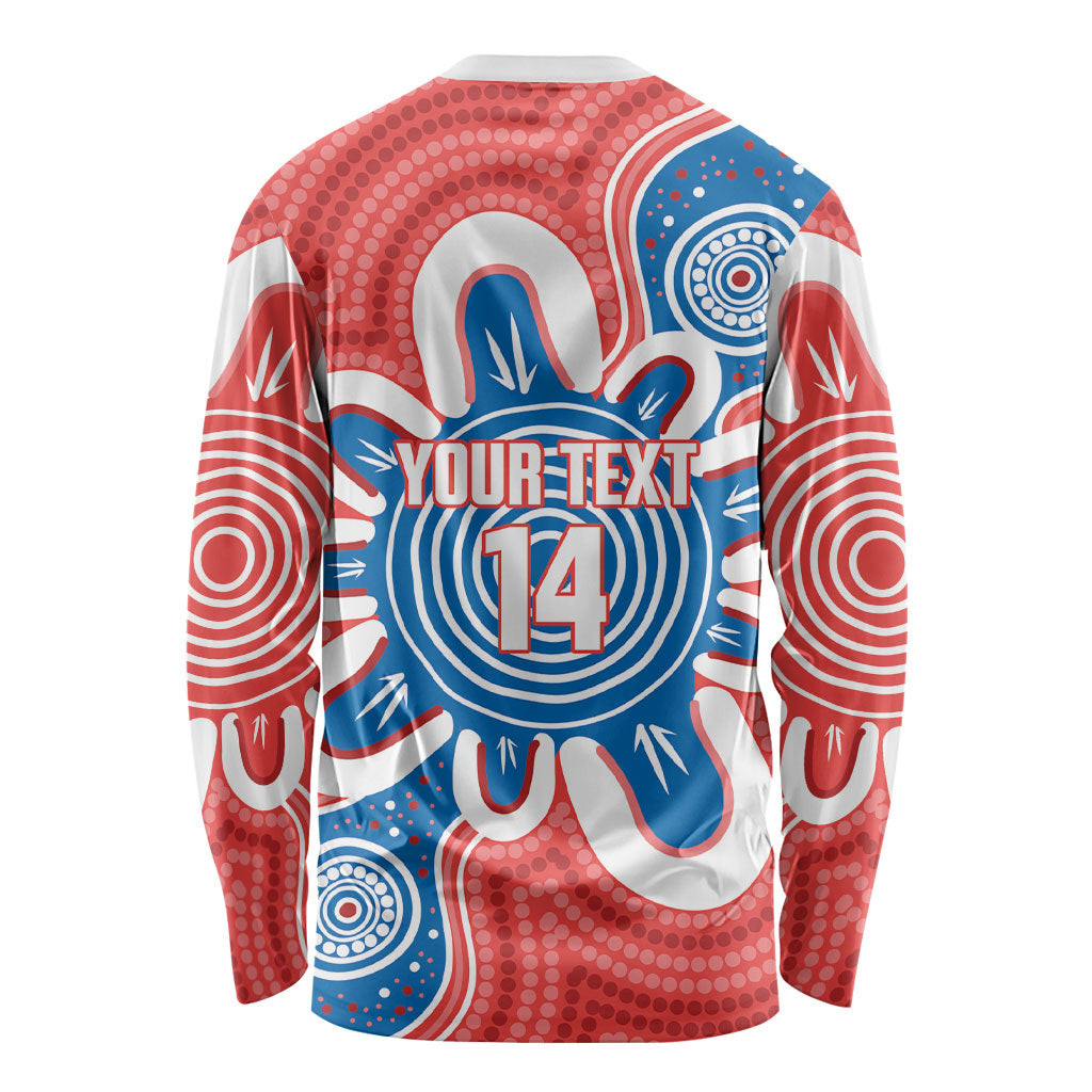 South Australia Oztag Custom Long Sleeve Shirt SA Piping Shrike Indigenous Art