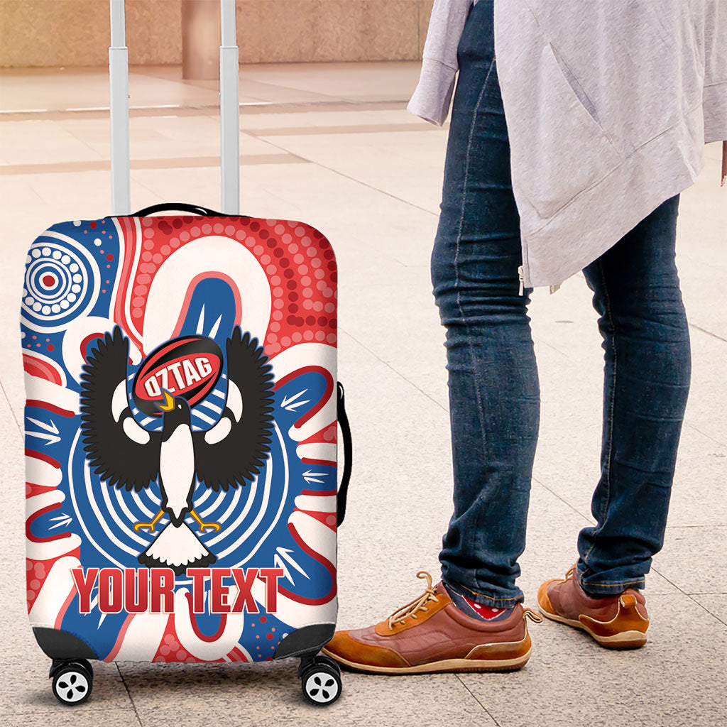 South Australia Oztag Custom Luggage Cover SA Piping Shrike Indigenous Art