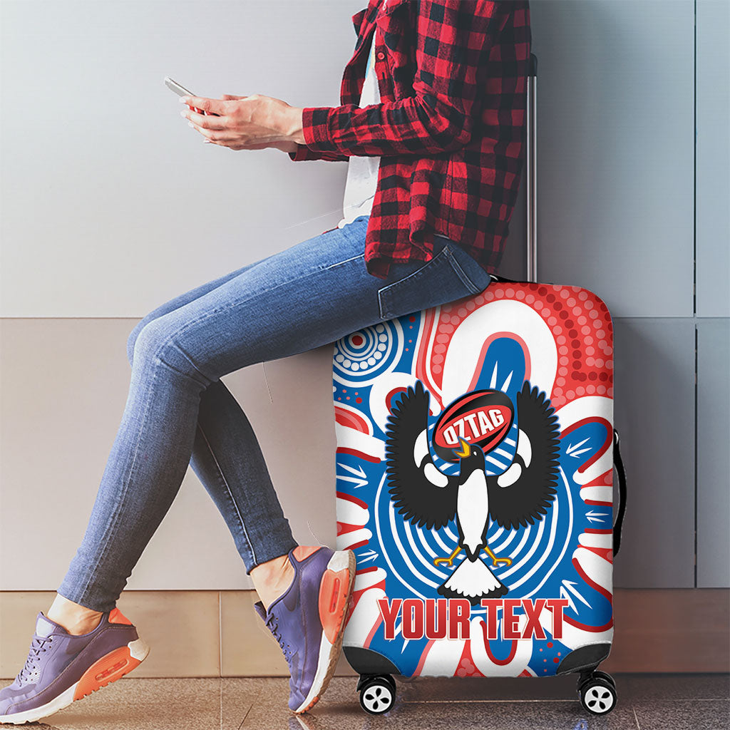 South Australia Oztag Custom Luggage Cover SA Piping Shrike Indigenous Art