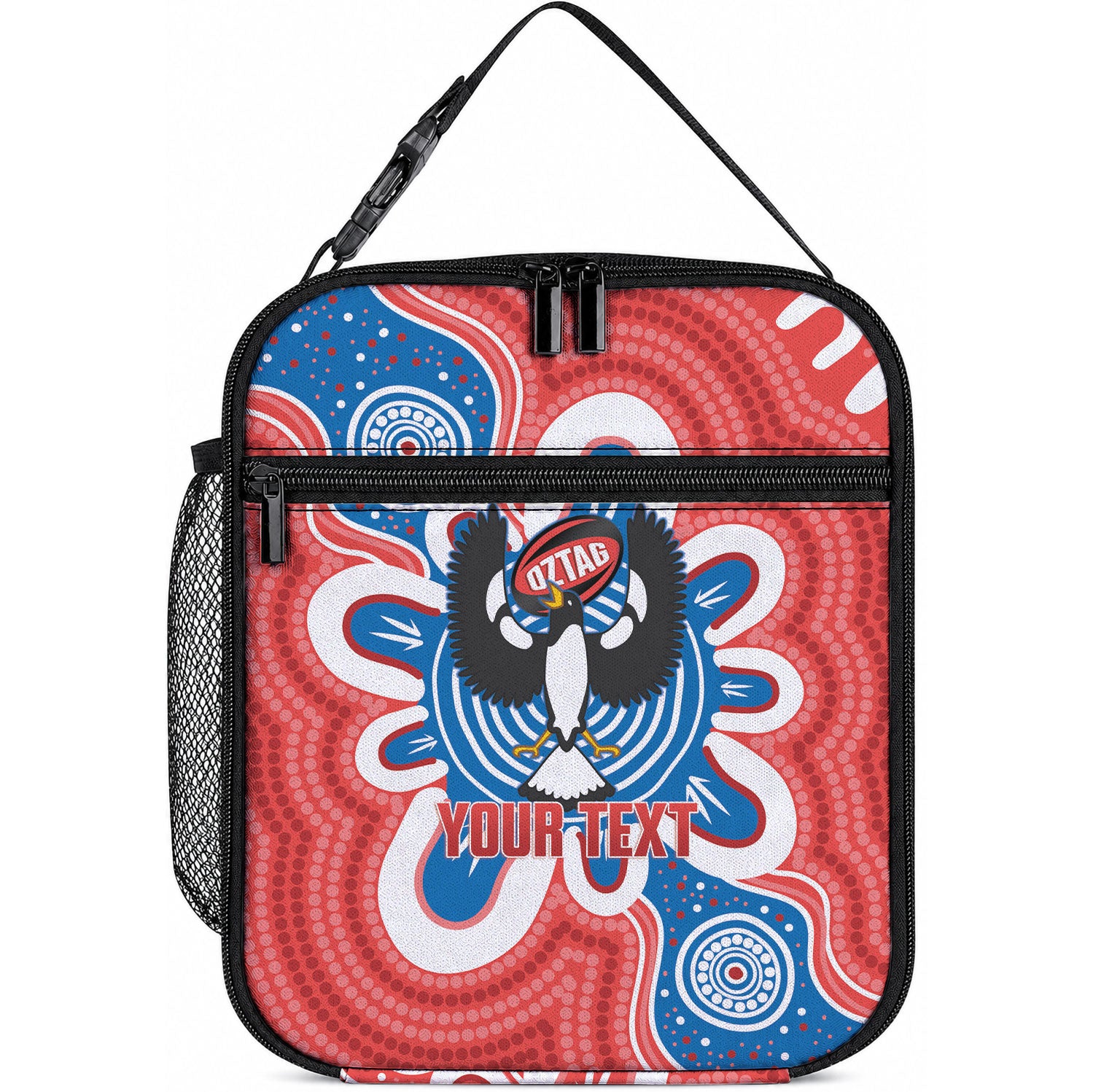 South Australia Oztag Custom Lunch Bag SA Piping Shrike Indigenous Art