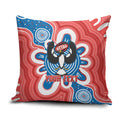 South Australia Oztag Custom Pillow Cover SA Piping Shrike Indigenous Art