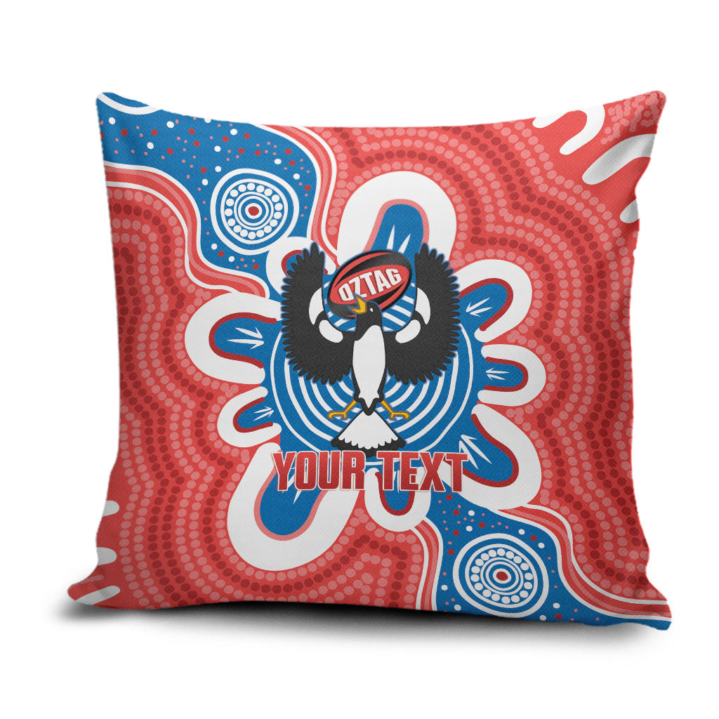 South Australia Oztag Custom Pillow Cover SA Piping Shrike Indigenous Art