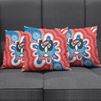 South Australia Oztag Custom Pillow Cover SA Piping Shrike Indigenous Art