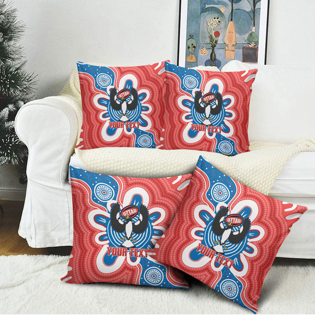 South Australia Oztag Custom Pillow Cover SA Piping Shrike Indigenous Art