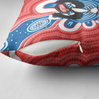 South Australia Oztag Custom Pillow Cover SA Piping Shrike Indigenous Art