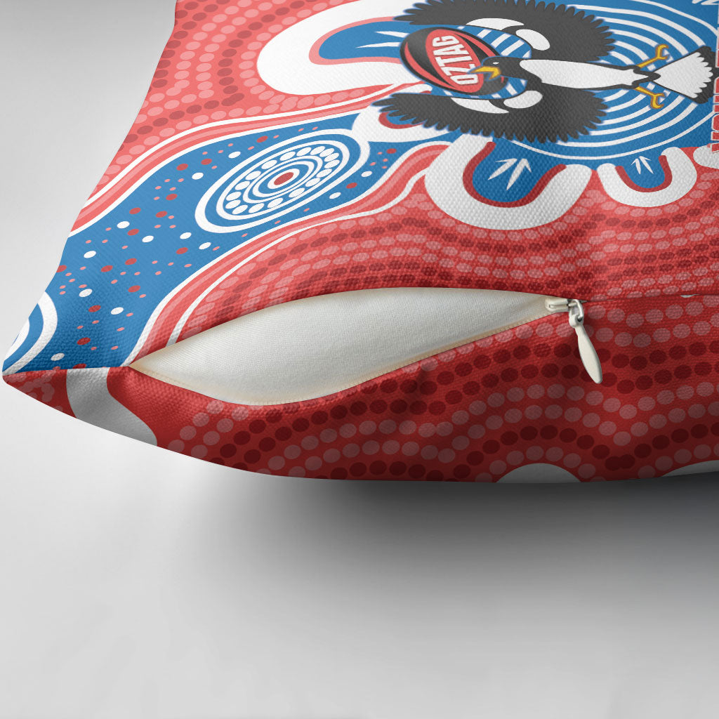 South Australia Oztag Custom Pillow Cover SA Piping Shrike Indigenous Art
