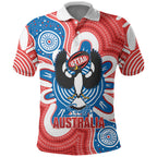 South Australia Oztag Custom Polo Shirt SA Piping Shrike Indigenous Art