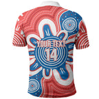South Australia Oztag Custom Polo Shirt SA Piping Shrike Indigenous Art