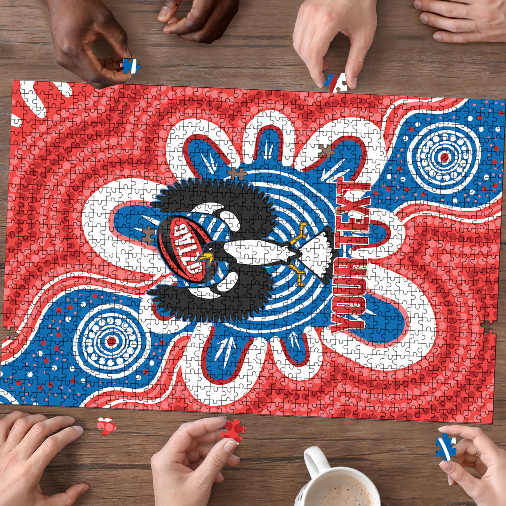 South Australia Oztag Custom Puzzle SA Piping Shrike Indigenous Art
