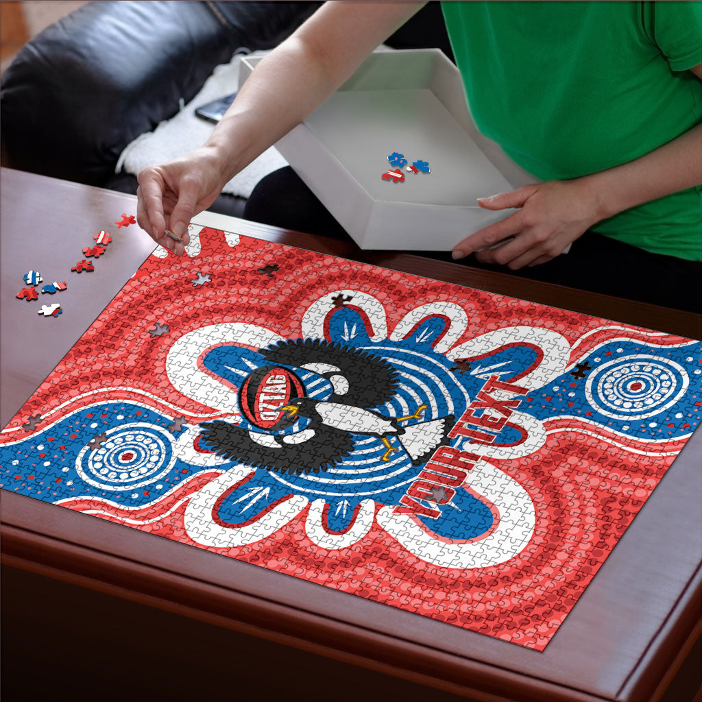 South Australia Oztag Custom Puzzle SA Piping Shrike Indigenous Art