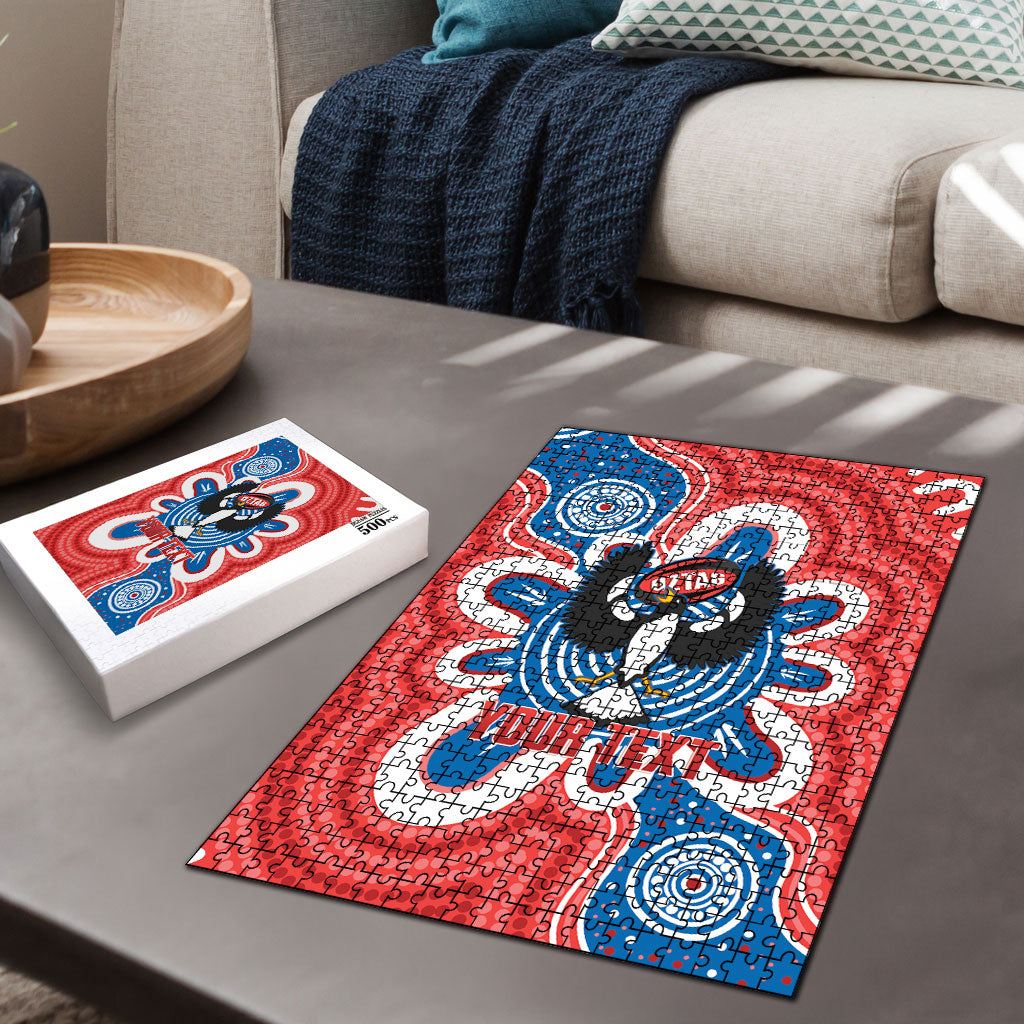 South Australia Oztag Custom Puzzle SA Piping Shrike Indigenous Art