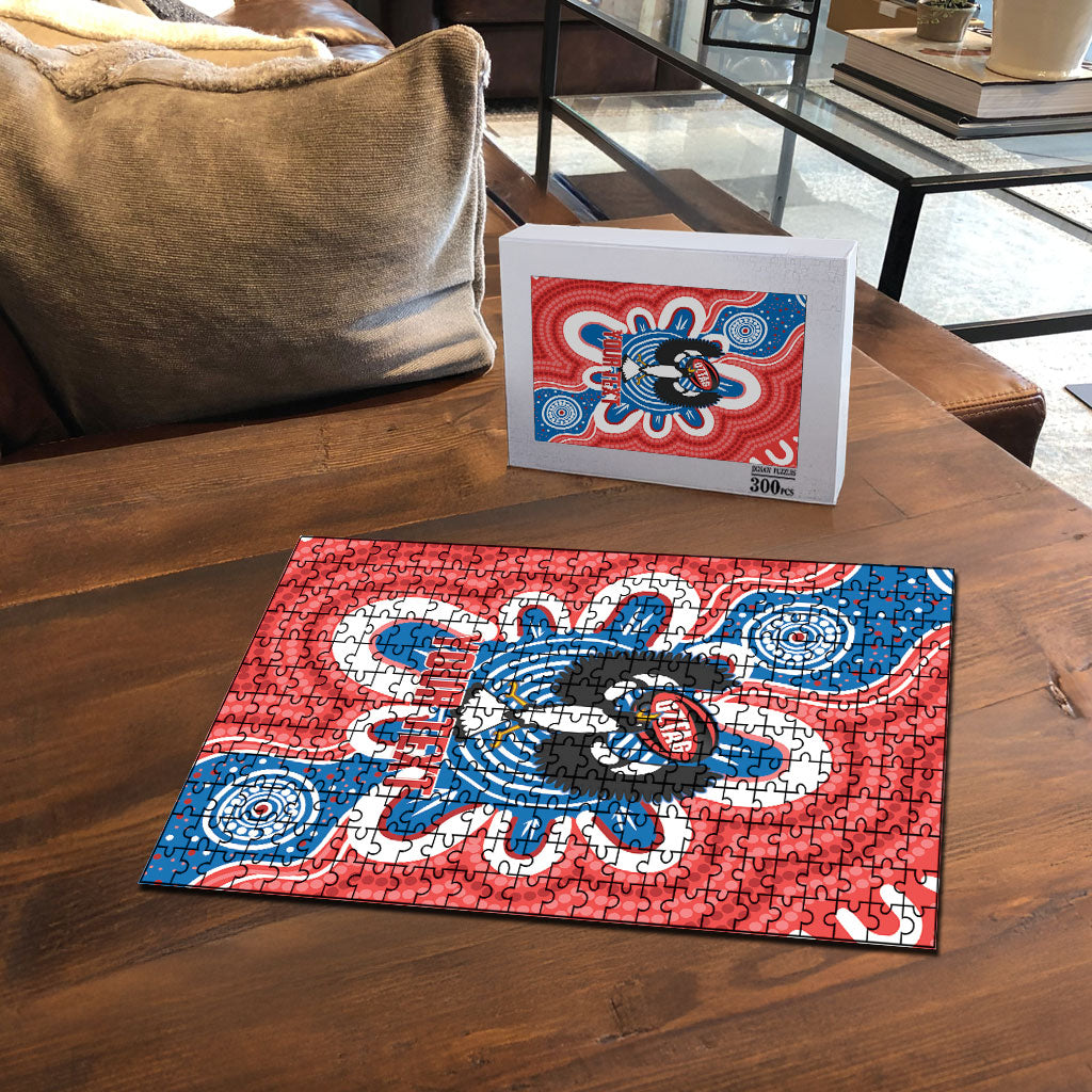 South Australia Oztag Custom Puzzle SA Piping Shrike Indigenous Art