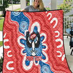 South Australia Oztag Custom Quilt SA Piping Shrike Indigenous Art